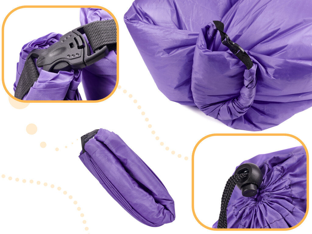 Lazy BAG DIIVAN voodi lilla lamamistool 230x70cm цена и информация | Täispuhutavad madratsid ja mööbel | hansapost.ee