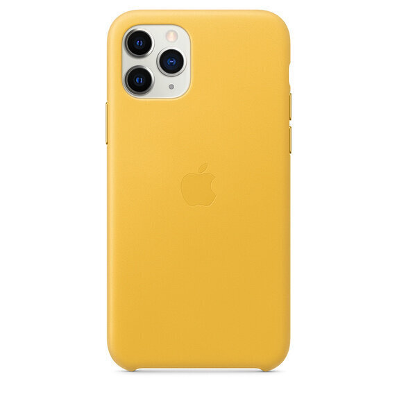 Telefoniümbris Apple Leather Case, telefonile iPhone 11 Pro, kollane hind ja info | Telefonide kaitsekaaned ja -ümbrised | hansapost.ee