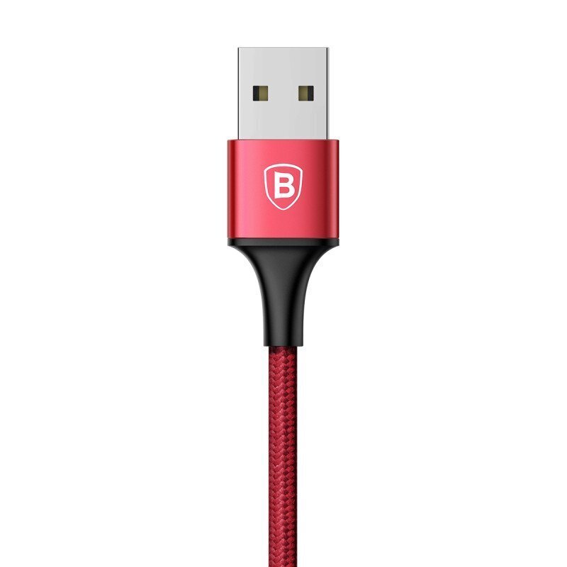 Kaabel Baseus USB Rapid 2In1 Lightning / Micro Usb 3A 1.2m, punane (CAML-SU09) hind ja info | Mobiiltelefonide kaablid | hansapost.ee