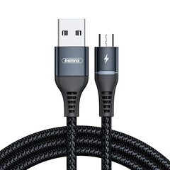 Kaabel Remax Durable Nylon Braided Wire, USB - micro USB, 1 m, must hind ja info | Mobiiltelefonide kaablid | hansapost.ee