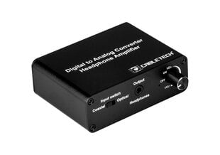 Cabletech Digital to Analog Converter with Headphone Jack / Black hind ja info | Cabletech Arvutite lisatarvikud | hansapost.ee