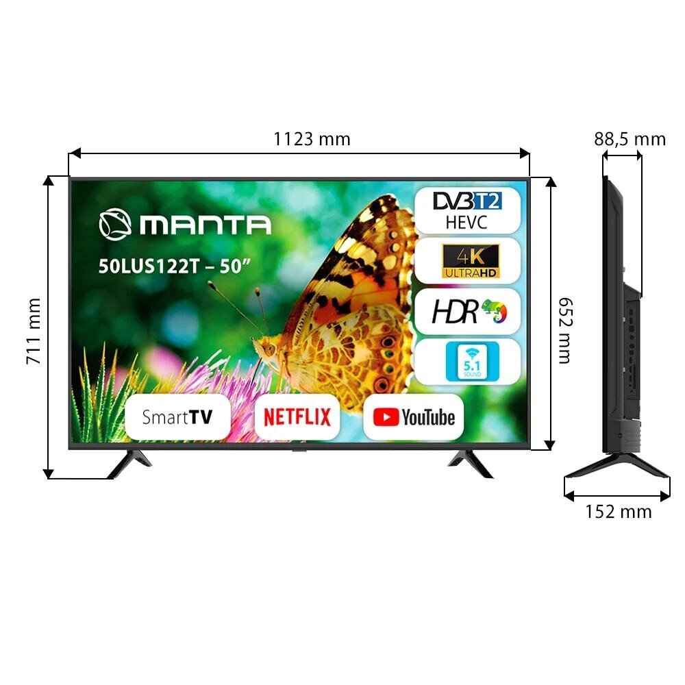 Manta 50LUS122T цена и информация | Televiisorid | hansapost.ee