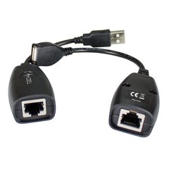 USB-удлинитель Techly, удлиняющий до 50м через сетевой кабель Cat5e/6, RJ45 цена и информация | Адаптеры, USB-разветвители | hansapost.ee