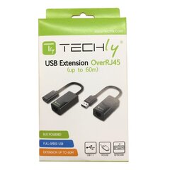 USB laiendus Techly pikendus kuni 60 m läbi RJ45 võrgukaabli hind ja info | USB adapterid ja jagajad | hansapost.ee