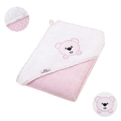 Полотенце с капюшоном Bocioland 80x80, розовое, мишка, BL024 цена и информация | Bocioland Товары для детей и младенцев | hansapost.ee