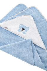 Полотенце с капюшоном Bocioland 80x80, синее, мишка, BL022 цена и информация | Bocioland Товары для детей и младенцев | hansapost.ee