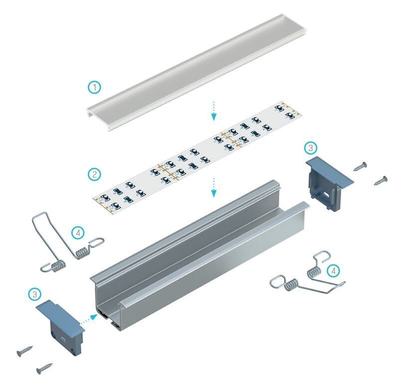 Eko-Light alumiiniumist K-tüüpi profiil 2 m hind ja info | Valgusribad ja LED ribad | hansapost.ee