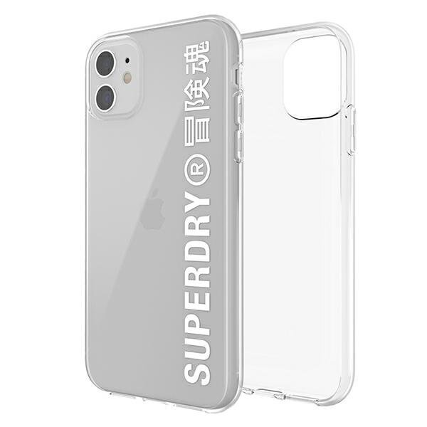 SuperDry Snap iPhone 11 läbipaistev ümbris valge 41578 цена и информация | Telefonide kaitsekaaned ja -ümbrised | hansapost.ee