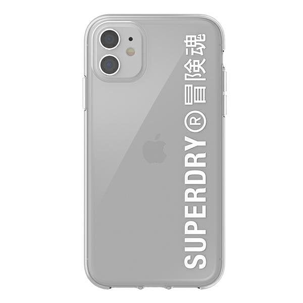 SuperDry Snap iPhone 11 läbipaistev ümbris valge 41578 цена и информация | Telefonide kaitsekaaned ja -ümbrised | hansapost.ee