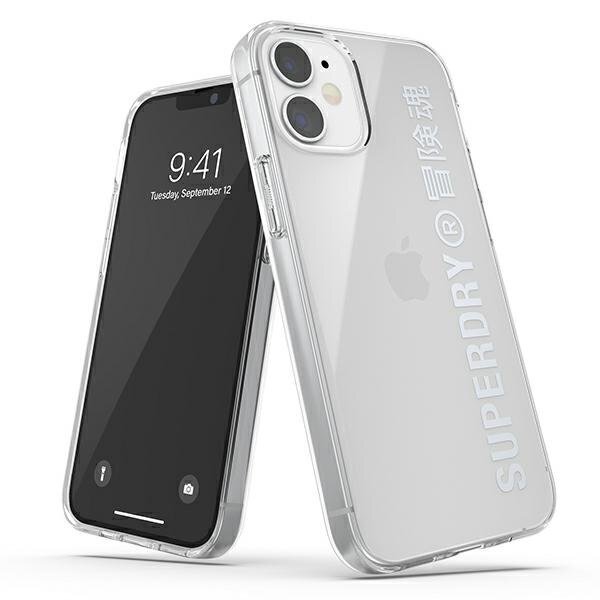 SuperDry Snap iPhone 12 mini läbipaistev ümbris, hõbedane 42590 hind ja info | Telefonide kaitsekaaned ja -ümbrised | hansapost.ee