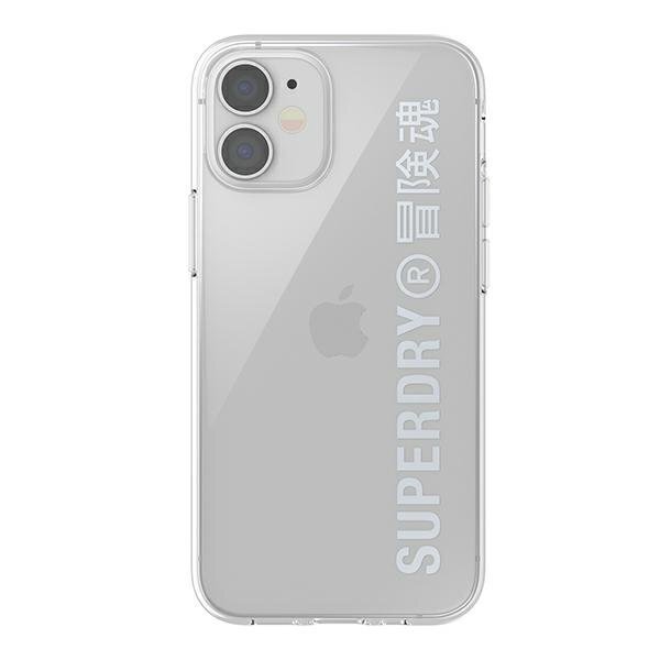 SuperDry Snap iPhone 12 mini läbipaistev ümbris, hõbedane 42590 цена и информация | Telefonide kaitsekaaned ja -ümbrised | hansapost.ee