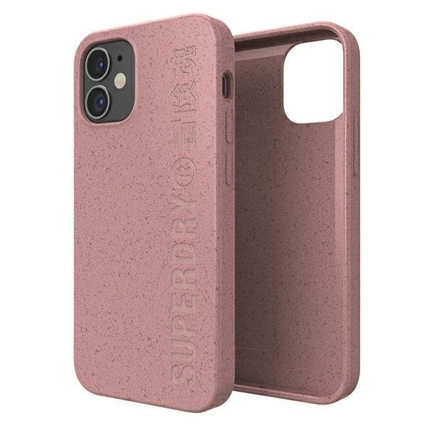 SuperDry Snap iPhone 12 mini kompostitav ümbris roosa 42620 цена и информация | Telefonide kaitsekaaned ja -ümbrised | hansapost.ee