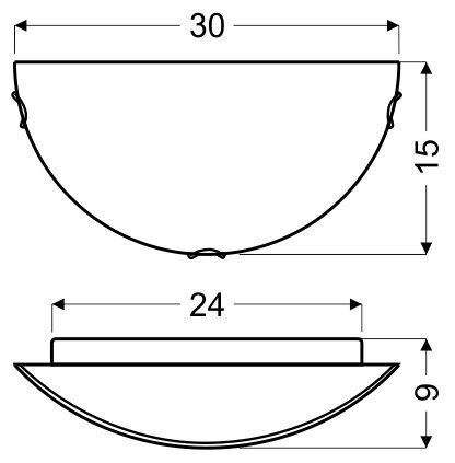 Lamp Palina Plafond 1/2 NI 1X60W hind ja info | Laelambid | hansapost.ee