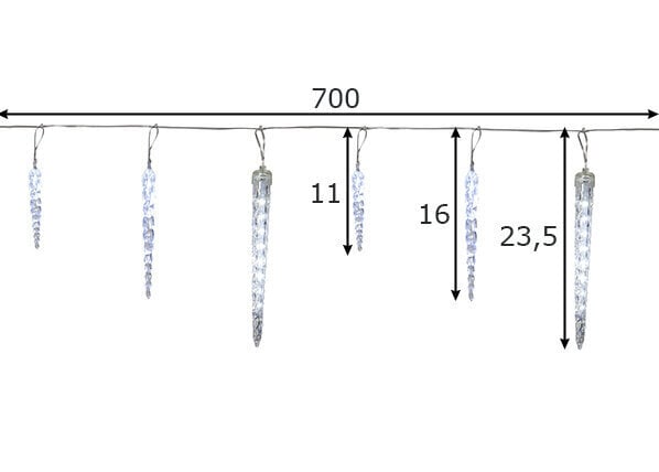 LED jääpurikad цена и информация | Jõulukaunistused | hansapost.ee