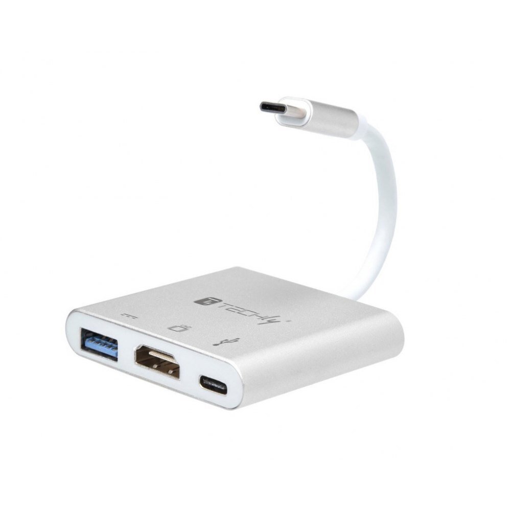Techly, USB-C/HDMI/USB-A/USB-C PD цена и информация | USB adapterid ja jagajad | hansapost.ee