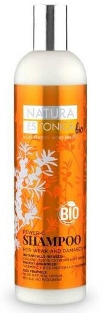 Niisutav šampoon C vitamiiniga Natura Estonica Bio Power-C 400 ml hind ja info | Šampoonid | hansapost.ee