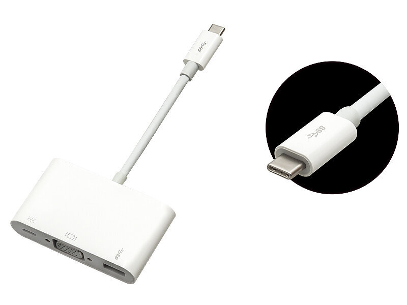 USB - USB-C 3.1 - VGA hind ja info | USB adapterid ja jagajad | hansapost.ee