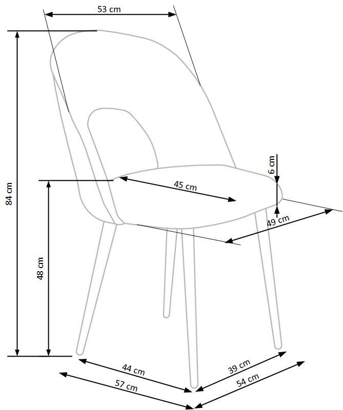 4 tooli komplekt Halmar K384, roheline/must hind ja info | Köögitoolid, söögitoolid | hansapost.ee