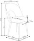 4 tooli komplekt Halmar K384, roheline/must hind ja info | Köögitoolid, söögitoolid | hansapost.ee