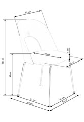 4 tooli komplekt Halmar K385, roosa/kuldne цена и информация | Стулья для кухни и столовой | hansapost.ee