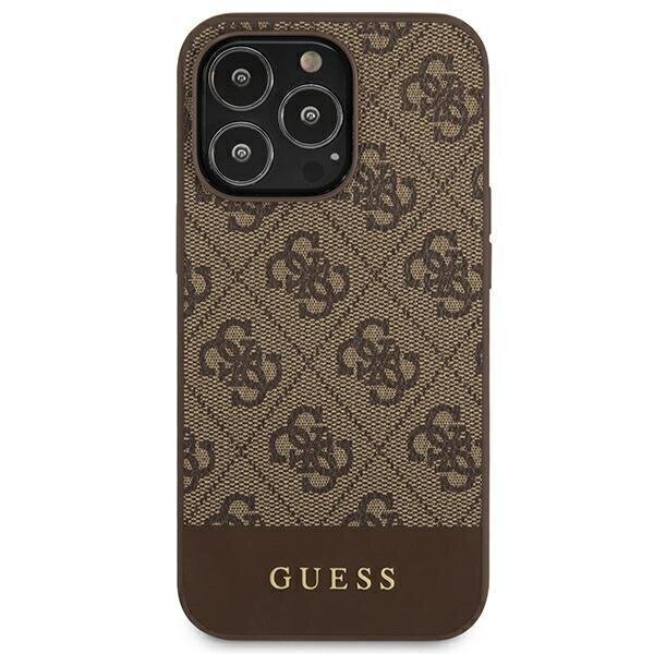 Guess GUHCP13LG4GLBR sobib Apple iPhone 13 Pro / 13 6.1", pruun hind ja info | Telefonide kaitsekaaned ja -ümbrised | hansapost.ee