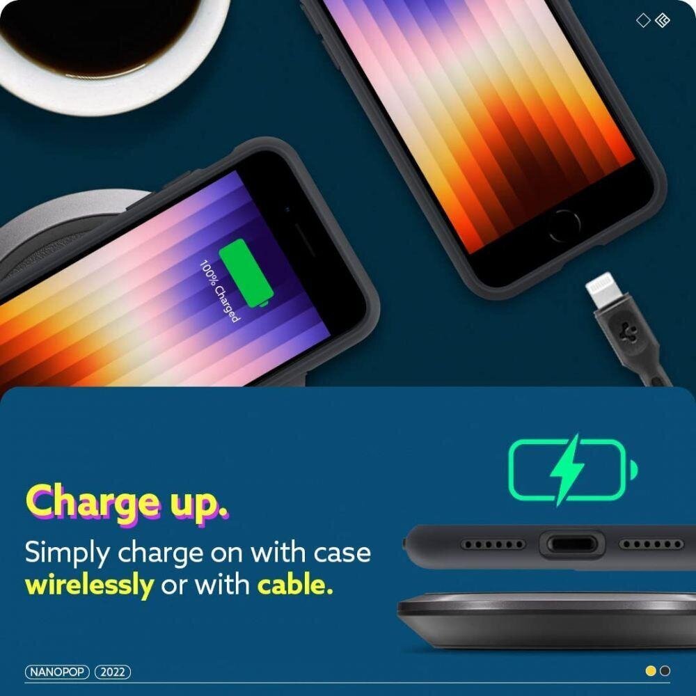 Spigen Caselogy Nano Pop sobib Apple Iphone 7/8 / SE 2020/2022, must hind ja info | Telefonide kaitsekaaned ja -ümbrised | hansapost.ee