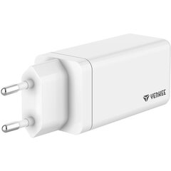 Зарядное устройство GaN YENKEE, 2x USB-C, макс 45 Вт + 1x USB-A, 18 Вт, QC3.0, технология Gallium Nitride цена и информация | Зарядные устройства для телефонов | hansapost.ee