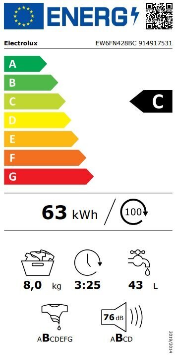 Electrolux EW6FN428BC цена и информация | Pesumasinad | hansapost.ee