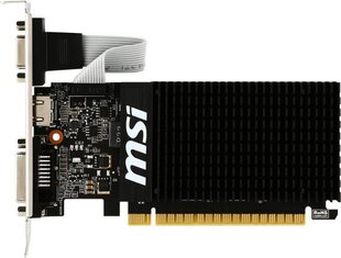 Видеокарта MSI GeForce GT 710 2GB DDR3, 64 bit, HDMI, DVI, D-Sub, GT 710 2GD3H LP цена и информация | Для видеокарт | hansapost.ee