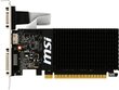 MSI GT 710 2GD3H LP NVIDIA, 2 GB, GeForce GT 710, DDR3, PCI Express 2.0 x16 (uses x8), HDMI ports quantity 1, Memory clock speed 1600 MHz, DVI-D ports quantity 1, VGA (D-Sub) ports quantity цена и информация | Videokaardid | hansapost.ee