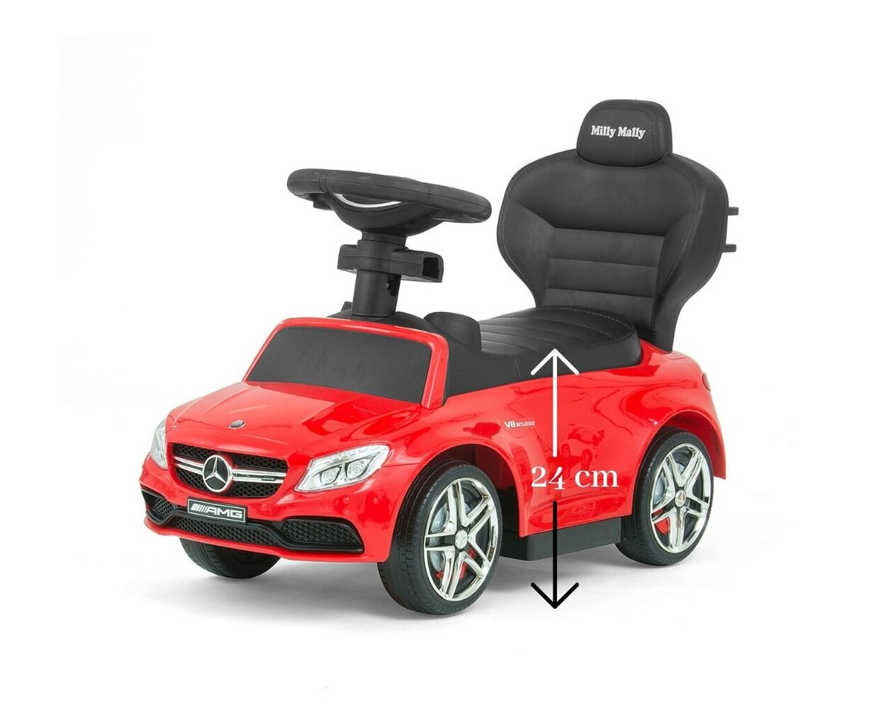 Käepidemega sõiduk "Mercedes-AMG C63 Coupe", punane цена и информация | Beebide mänguasjad | hansapost.ee