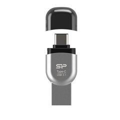 Кардридер Silicon Power 2in1 microSD USB-C/USB-A, серый цена и информация | Адаптеры и USB-hub | hansapost.ee