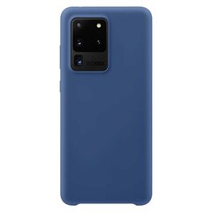 Silicone Case Soft Flexible Rubber Cover for Samsung Galaxy S20 Ultra dark blue (Dark blue) hind ja info | Telefonide kaitsekaaned ja -ümbrised | hansapost.ee