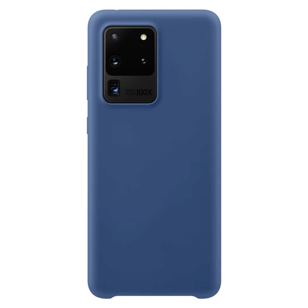 Silicone Case Soft Flexible Rubber Cover for Samsung Galaxy S20 Ultra dark blue (Dark blue) hind ja info | Telefonide kaitsekaaned ja -ümbrised | hansapost.ee