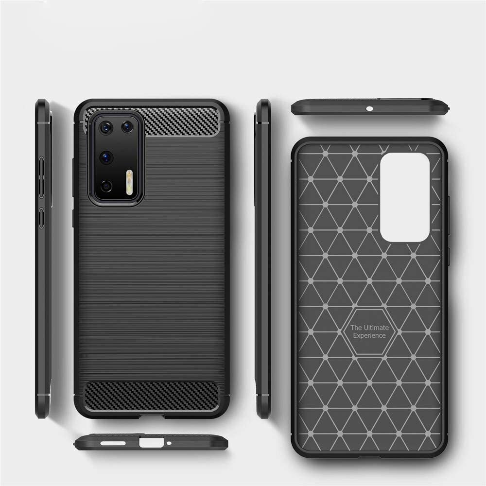 Carbon Case Flexible Cover TPU Case for Huawei P40 blue (Light blue || Niebieski) цена и информация | Telefonide kaitsekaaned ja -ümbrised | hansapost.ee