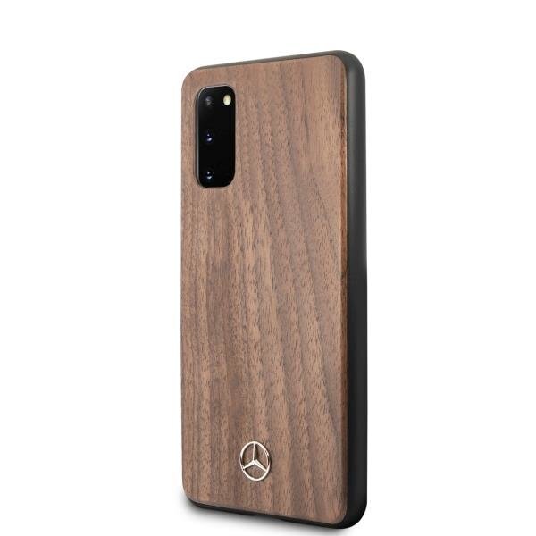 Mercedes MEHCS62VWOLB S20 G980 hard case brązowy/brown Wood Line Walnut цена и информация | Telefonide kaitsekaaned ja -ümbrised | hansapost.ee