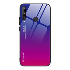Gradient Glass Durable Cover with Tempered Glass Back Huawei P40 Lite E pink-purple (Pink || Purpurowy) hind ja info | Telefonide kaitsekaaned ja -ümbrised | hansapost.ee