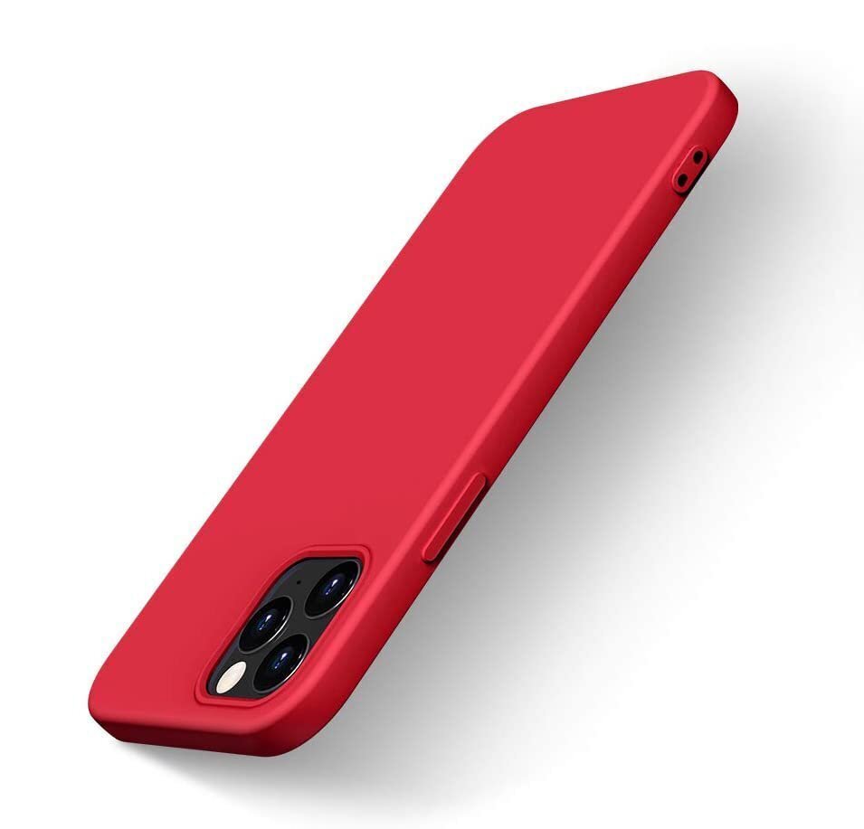 Silicone Case Soft Flexible Rubber Cover for iPhone 12 Pro Max red (Red) цена и информация | Telefonide kaitsekaaned ja -ümbrised | hansapost.ee