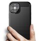 Carbon Case Flexible Cover TPU Case for iPhone 12 Pro Max black (Black) цена и информация | Telefonide kaitsekaaned ja -ümbrised | hansapost.ee