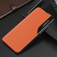 Eco Leather View Case elegant bookcase type case with kickstand for Huawei P40 Lite orange (Orange) цена и информация | Чехлы для телефонов | hansapost.ee