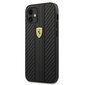 Ferrari FESNECHCP12SBK iPhone 12 mini 5,4" czarny/black hardcase On Track PU Carbon hind ja info | Telefonide kaitsekaaned ja -ümbrised | hansapost.ee