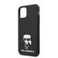 Karl Lagerfeld KLHCP12SIKMSBK iPhone 12 mini 5,4 &quot;black / black hardcase Saffiano Ikonik Metal цена и информация | Telefonide kaitsekaaned ja -ümbrised | hansapost.ee