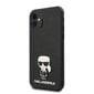 Karl Lagerfeld KLHCP12SIKMSBK iPhone 12 mini 5,4 &quot;black / black hardcase Saffiano Ikonik Metal цена и информация | Telefonide kaitsekaaned ja -ümbrised | hansapost.ee