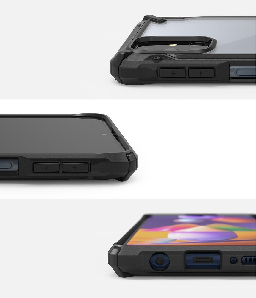Ringke Fusion X durable PC Case with TPU Bumper for Samsung Galaxy M31s black (FUSG0063) цена и информация | Telefonide kaitsekaaned ja -ümbrised | hansapost.ee