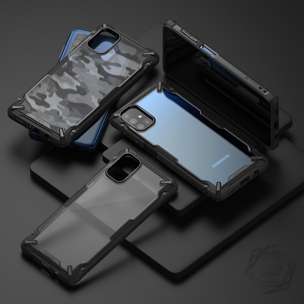 Ringke Fusion X durable PC Case with TPU Bumper for Samsung Galaxy M51 black (FUSG0065) (Black) hind ja info | Telefonide kaitsekaaned ja -ümbrised | hansapost.ee