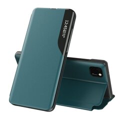 Eco Leather View Case elegant bookcase type case with kickstand for Huawei Y6p / Honor 9A green (Green) hind ja info | Telefonide kaitsekaaned ja -ümbrised | hansapost.ee