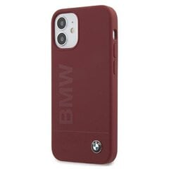 Case BMW BMHCP12SSLBLRE iPhone 12 mini 5.4 &quot;red / red hardcase Silicone Signature Logo hind ja info | Telefonide kaitsekaaned ja -ümbrised | hansapost.ee