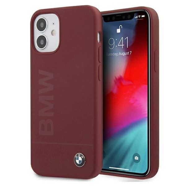 Case BMW BMHCP12SSLBLRE iPhone 12 mini 5.4 &quot;red / red hardcase Silicone Signature Logo hind ja info | Telefonide kaitsekaaned ja -ümbrised | hansapost.ee