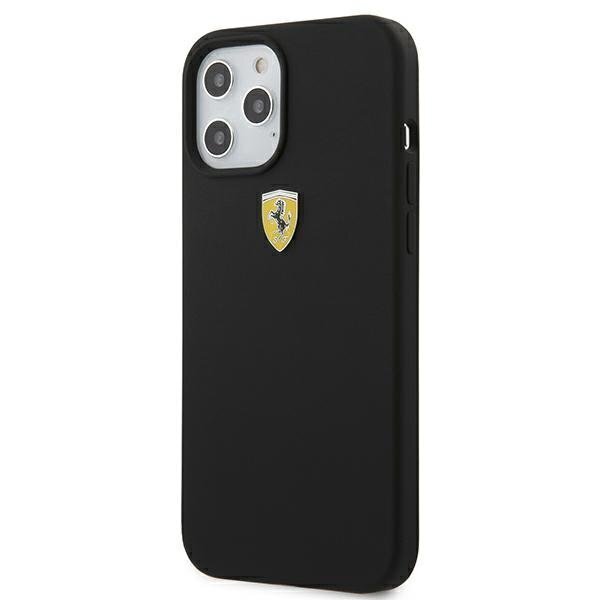 Ferrari FESSIHCP12LBK iPhone 12 Pro Max 6,7" czarny/black hardcase On Track Silicone hind ja info | Telefonide kaitsekaaned ja -ümbrised | hansapost.ee