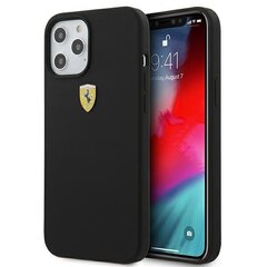 Ferrari FESSIHCP12MBK iPhone 12/12 Pro 6,1" czarny/black hardcase On Track Silicone hind ja info | Telefonide kaitsekaaned ja -ümbrised | hansapost.ee